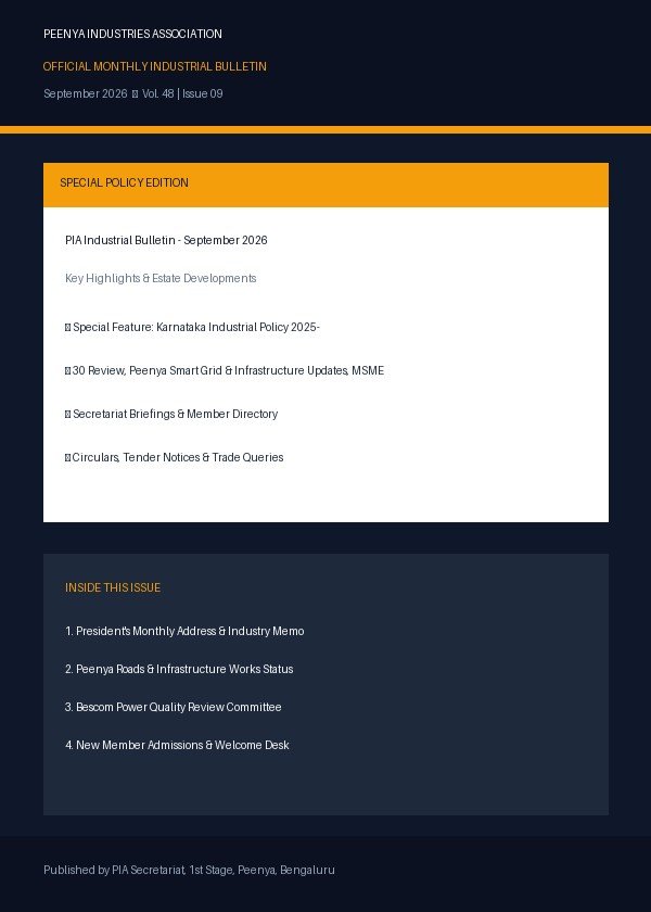 PIA Industrial Bulletin - September 2026