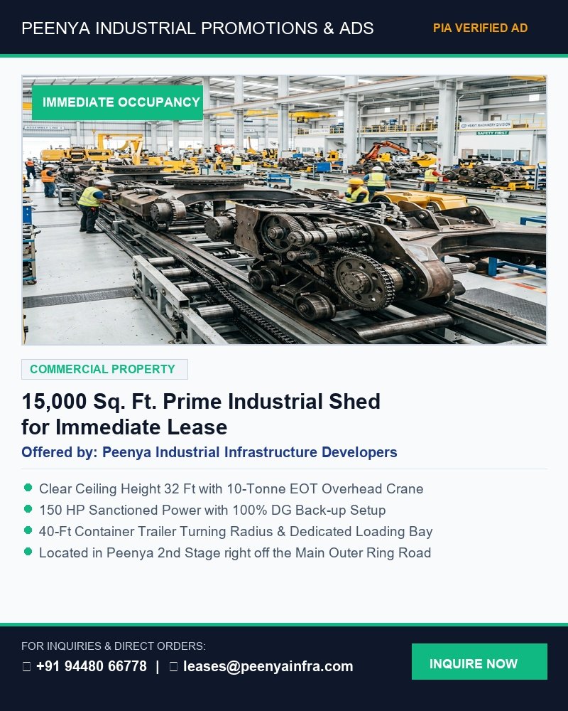 15,000 Sq. Ft. Prime Industrial Shed for Immediate Lease with 10-T Crane